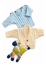 Load image into Gallery viewer, Double Knitting Pattern - UKHKA 80 Baby Cardigan &amp; Jumper