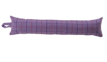 Load image into Gallery viewer, Lilac Check Fabric Draught Excluder (4 Sizes)