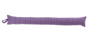 Lilac Check Fabric Draught Excluder (4 Sizes)