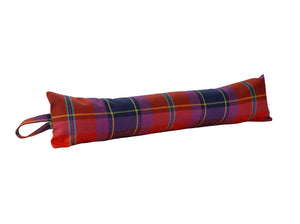 Bright Red & Purple Check Fabric Draught Excluder (4 Sizes)