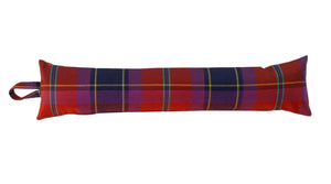 Bright Red & Purple Check Fabric Draught Excluder (4 Sizes)