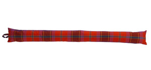 Bright Red & Purple Check Fabric Draught Excluder (4 Sizes)