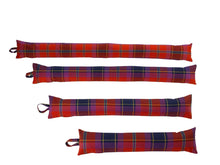 Load image into Gallery viewer, Bright Red &amp; Purple Check Fabric Draught Excluder (4 Sizes)