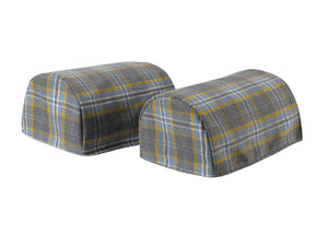 Poly Wool Checked Round Arm Caps or Chair Backs (Various Colours)