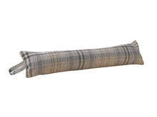 Load image into Gallery viewer, Grey/Beige Kildare Check Fabric Draught Excluder (4 Sizes)