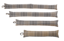 Load image into Gallery viewer, Grey/Beige Kildare Check Fabric Draught Excluder (4 Sizes)