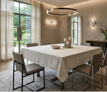 Load image into Gallery viewer, White Tablecloth Cotton Rectangle Table Linen 180cm x 140cm
