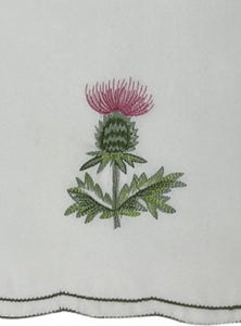 Pack of 4 Embroidered Thistle Doilies (2 Sizes)