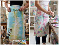 Handmade Tie Dye Cotton Half Waist Apron (2 Designs)
