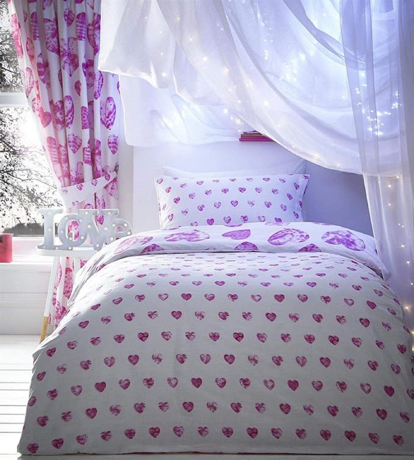 Tie Dye Hearts Duvet Set (2 Sizes) Mill Outlets