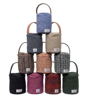 Load image into Gallery viewer, Harris Tweed 100% Pure New Wool Doorstop Cover with Leather Handle