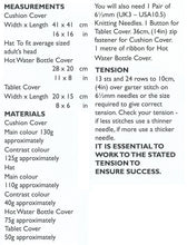 Load image into Gallery viewer, Chunky Knitting Pattern - Hat Cushion Hot Water Bottle Tablet Covers (UKHKA 155)