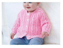 Load image into Gallery viewer, Double Knitting Pattern for Baby&#39;s Cardigans &amp; Sweater (UKHKA 166)