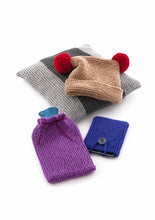 Load image into Gallery viewer, Chunky Knitting Pattern - Hat Cushion Hot Water Bottle Tablet Covers (UKHKA 155)