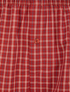 Walker Reid Yarn Dyed Cotton Traditional Check Pyjamas (Navy or Red)