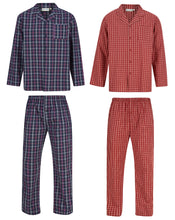 Load image into Gallery viewer, Walker Reid Yarn Dyed Cotton Traditional Check Pyjamas (Navy or Red)