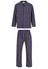 Load image into Gallery viewer, Walker Reid Yarn Dyed Cotton Traditional Check Pyjamas (Navy or Red)