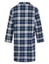 Load image into Gallery viewer, Walker Reid Mens Navy &amp; White Check Cotton Nightshirt