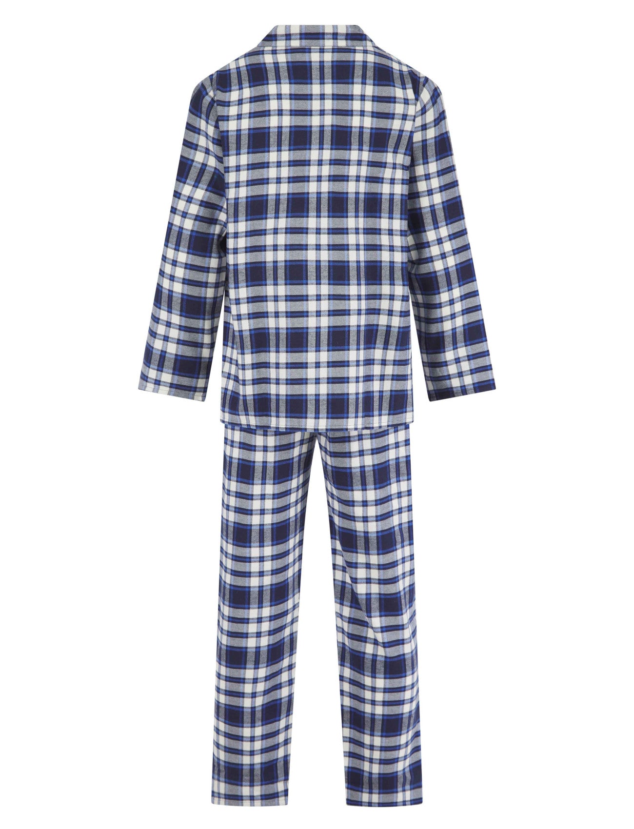Walker Reid Yarn Dyed Polycotton Traditional Blue Check Pyjamas – Mill ...