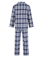 Load image into Gallery viewer, Walker Reid Yarn Dyed Polycotton Traditional Blue Check Pyjamas