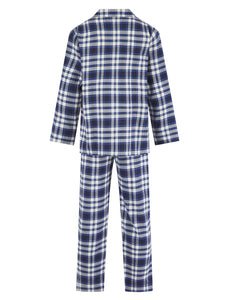 Walker Reid Yarn Dyed Polycotton Traditional Blue Check Pyjamas