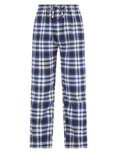 Walker Reid Mens Blue Check Pyjama Bottoms (Small - XXXL)