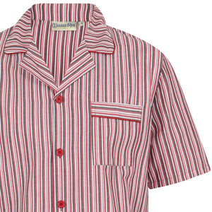 Walker Reid Mens Striped Cotton Pyjamas (Blue or Red)