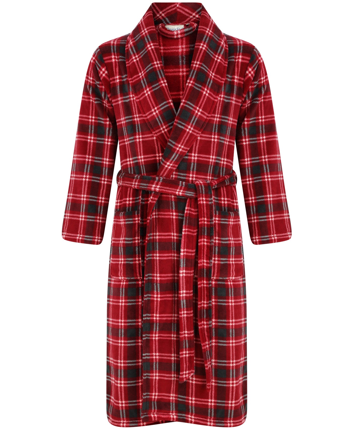 Walker Reid Mens Check Coral Fleece Dressing Gown (Small - 4XL) Mill Outlets Walker Reid Mens Check Coral Fleece Dressing Gown (Small - 4XL) Mill Outlets