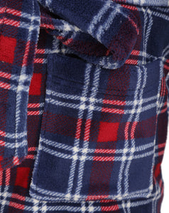 Walker Reid Mens Checked Fleece Bed Jacket