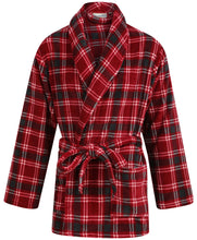 Load image into Gallery viewer, Walker Reid Mens Checked Fleece Bed Jacket