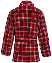 Load image into Gallery viewer, Walker Reid Mens Checked Fleece Bed Jacket