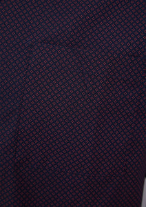 Walker Reid Mens Navy & Red Diamond Geo Print Nightshirt
