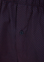 Load image into Gallery viewer, Walker Reid Mens Pyjamas Navy Jersey Top &amp; Red Diamond Print Bottoms
