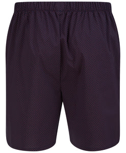 Walker Reid Navy & Red Diamond Print Button Up & Shorts Pyjamas Set