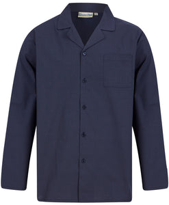 Walker Reid Traditional Navy Geometric Leaf Print Pyjamas
