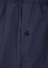 Load image into Gallery viewer, Walker Reid Traditional Navy Geometric Leaf Print Pyjamas