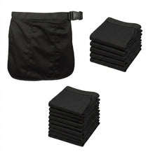 Load image into Gallery viewer, Black Adjustable Waist Pouch with Deep Pocket Waiter,Hairdressing or Money Belt Bag (Packs of 1, 5 or 10)