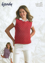 Load image into Gallery viewer, Wendy Ladies Double Knitting Pattern – Slipover Vests (7017)