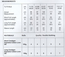 Load image into Gallery viewer, Wendy Ladies Double Knitting Pattern – Short &amp; Long Sleeve Cardigans (7018)