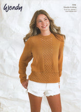 Load image into Gallery viewer, Wendy Ladies Double Knitting Pattern – Sweater (7019)