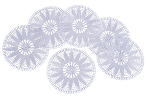 Pack of 6 Floral Lace Round Doilies - 20.5cm (2 Colours)