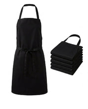 Load image into Gallery viewer, Black Polycotton Bib Apron - No Pocket (Pack of 5)