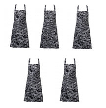Load image into Gallery viewer, Zebra Print Bib Apron with Pocket 28" x 36" Pack of 1, 5 or 10