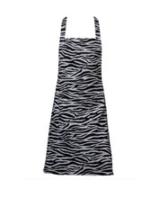 Load image into Gallery viewer, Zebra Print Bib Apron with Pocket 28" x 36" Pack of 1, 5 or 10