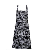 Zebra Print Bib Apron with Pocket 28