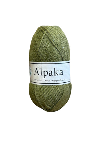 Alpaka Yarn Sample Ball Khaki Green 50g Shade 165