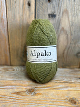Load image into Gallery viewer, Alpaka Yarn Sample Ball Khaki Green 50g Shade 165