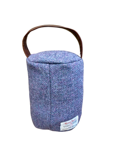 Harris Tweed 100% Pure New Wool Doorstop Cover with Leather Handle