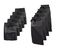 Load image into Gallery viewer, Pack of 5 Black Polycotton Waist Aprons with Denim Pocket (2 Lengths)
