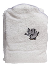 Load image into Gallery viewer, Hands Free Hooded Baby Towel / Apron - White (3 Designs)